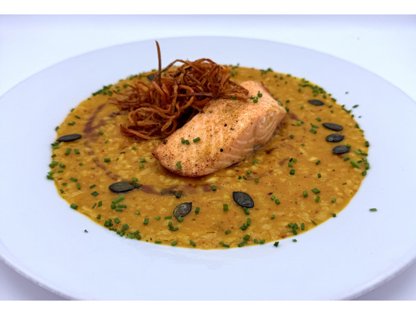 RISOTTO alla ZUCCA s lososom